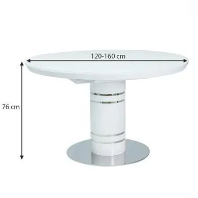 Стол Stratos Белый 120(160)x120 см SIGNAL 1056 фото