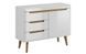 Комод NKSZ107 NORDI 107x40x83 см, білий, світле дерево фото 1