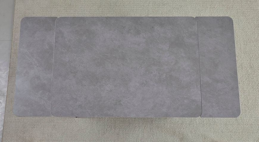 Стол MADRID CERAMIC 120(200)x85x77.5 см, Grigio latte matt/черный каркас INTARSIO-MADRIDGRL фото