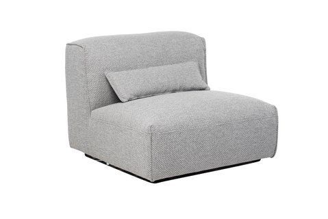 Модуль без підлокітників Рим Vetro Mebel, 87x94x68 см, Сріблясто-сірий фото