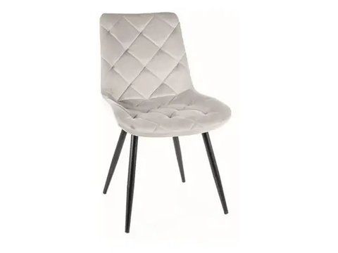 Стілець Ralph Velvet 51x42x88 см SIGNAL, Світло-Сірий фото