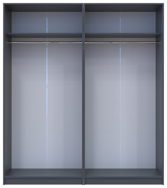 Шкаф для одежды Doros Промо Графит 2+2 ДСП 180x48x204 см (42005068) 42005068-1933381392 фото