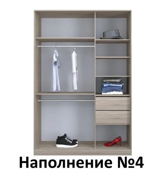 Шафа-купе дводверна Дзеркало/Дзеркало з піскоструминним малюнком Стандарт, LuxeStudio, З шухлядами, 100x60x200 см фото
