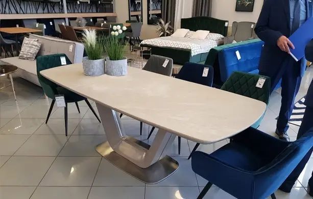 Стіл SIGNAL Armani 160(220)x90 см, Сірий, Ceramic 1279 фото