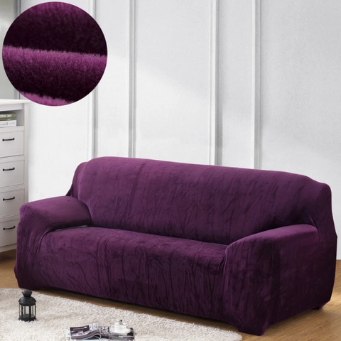 Защитный чехол на двухместный диван Diana Textile Plush Velvet al2045-2-seater-145-185-purple фото