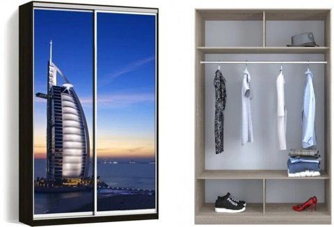 Шафа-купе дводверна Фотодрук Класік 2, LuxeStudio, 120x45x200 см фото