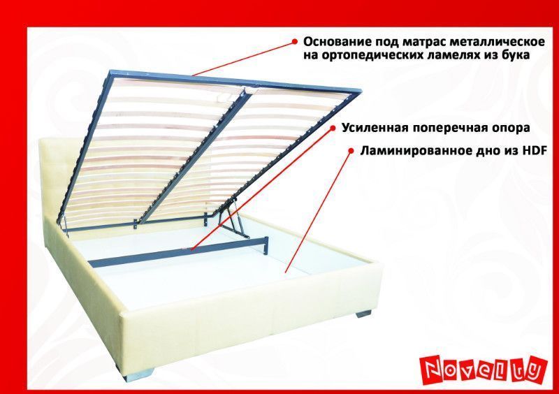 Ліжко Тіара з підйомним механізмом Novelty-5000012418 фото