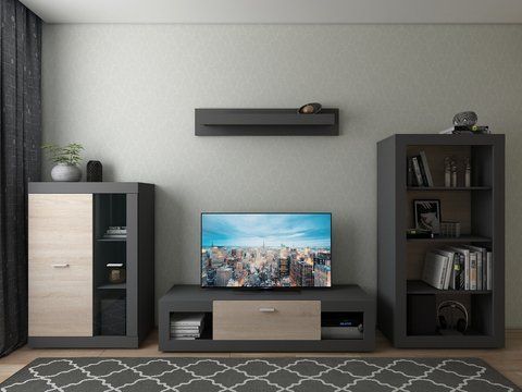 Комплект Doros Дана ТВ2 ЕВШН Графіт Дуб сонома (81000005) 81000005-1909717169 фото
