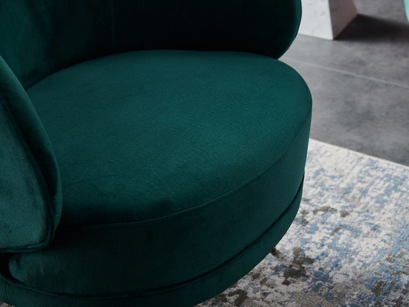 Крісло "Сильвія" смарагдовий + золото, 70x80x80 см Vetro-silviya-emerald-armchair фото