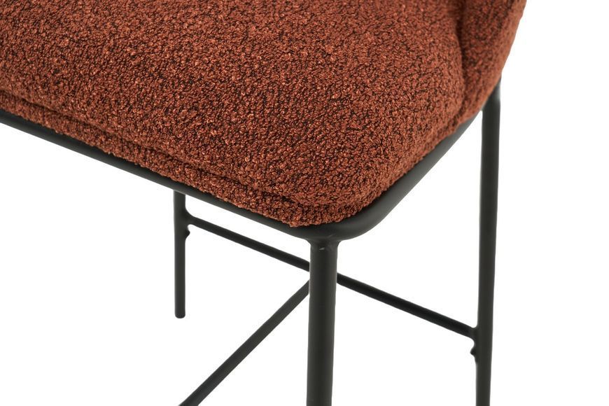 Полубарный стул B-150 Vetro-B-150--terracotta-boucle/ black фото