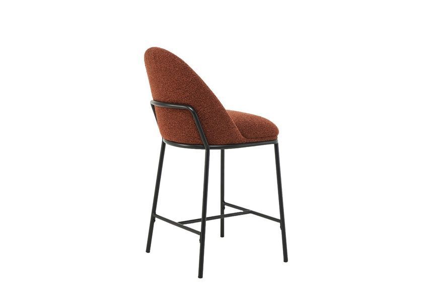 Полубарный стул B-150 Vetro-B-150--terracotta-boucle/ black фото