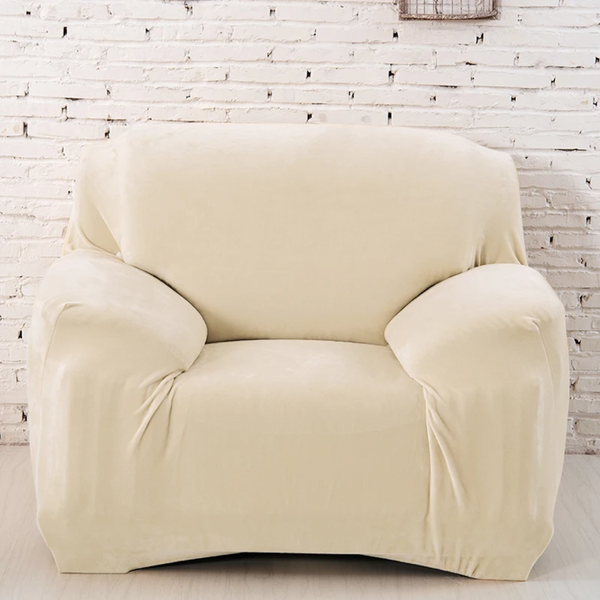 Захисний чохол на крісло Diana Textile Plush Velvet al2045-1-seater-90-140-Ivory фото