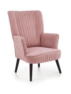 Кресло Delgado Velvet HALMAR, 75x70x100 см, Розовый фото