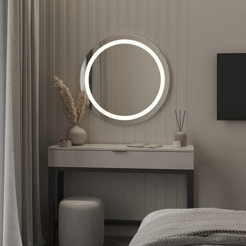 Сучасне дзеркало з LED-підсвіткою у ванну, спальню або вітальню Монако monako-900 фото