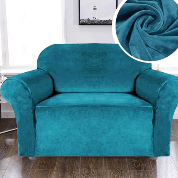 Захисний чохол на крісло Diana Textile Plush Velvet al2045-1-seater-90-140-Biryuza фото