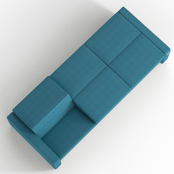 Тримісний диван SMART Тканина 3, 230x94x62 см, Джинс, 1 категорія фото