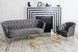 Крісло "Лучія" сірий + золото, 71x85x80 см Vetro-Lucia-grey-velvet-armchair фото 2