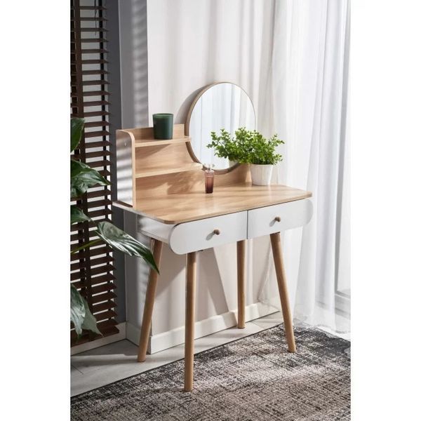 Туалетный стол с зеркалом Jumi SCANDI (бук) 80x40x122 см Jumi_SCANDI_(бук) фото