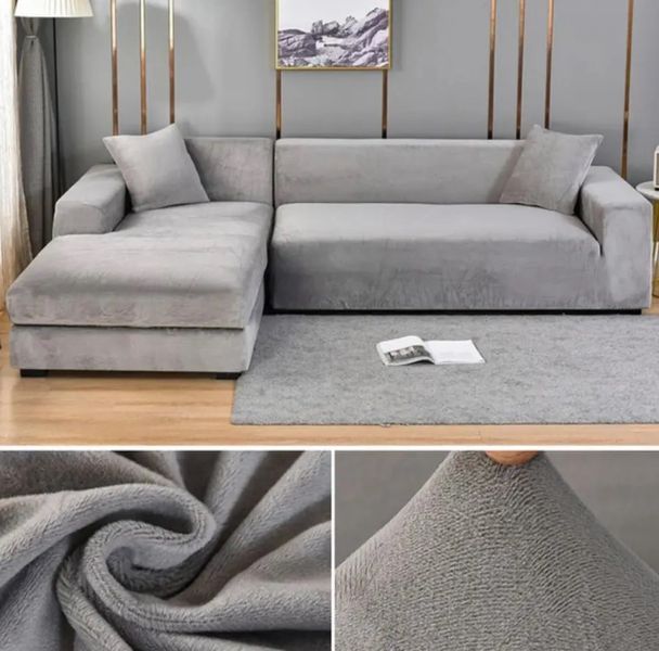 Набір чохлів на кутовий диван замша-мікрофібра 3.2 Homytex 6-12619 фото