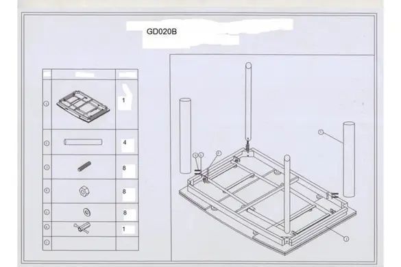 Стол GD-020 Черный 120(180)x80 см SIGNAL 1071 фото