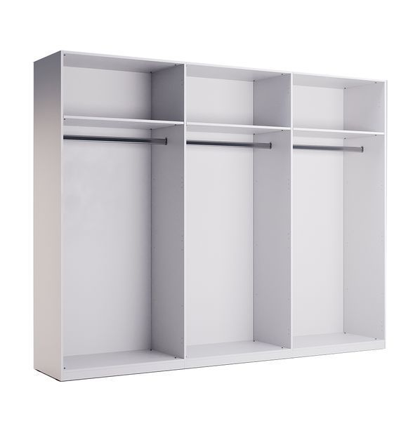 Шафа MiroMark Фемелі, Глянець білий, 268.2x55x210.6 см, дзеркало MiroMark_FM-16-WB фото