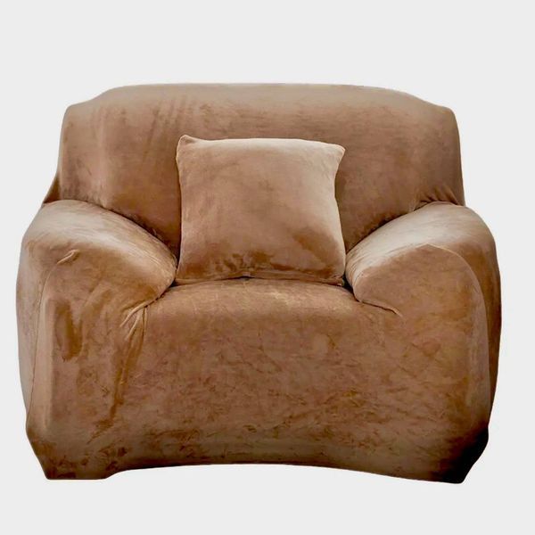 Захисний чохол на крісло Diana Textile Plush Velvet al2045-1-seater-90-140-brown фото