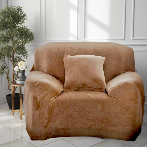 Захисний чохол на крісло Diana Textile Plush Velvet al2045-1-seater-90-140-brown фото