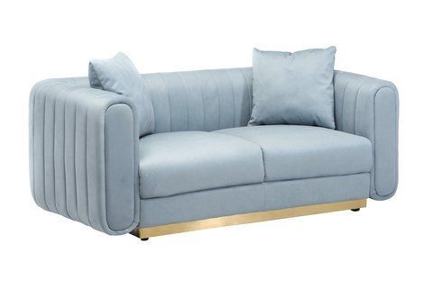 Софа "Орландо" крижаний + золото Vetro Mebel, 180x85x69 см фото