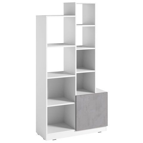 Стелаж з дверцятами для декору та книг PA0003 PA-0003-white-tefra фото