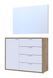 Комплект Комод Doros Hugo Тахо / Білий ДСП 100x38x80 см + Дзеркало 100x2x70 (42002111) фото 1