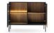 Комод K104 SENTO PIASKI 104x39x83 см, черный, светлое дерево фото 3