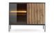 Комод K104 SENTO PIASKI 104x39x83 см, черный, светлое дерево фото 2