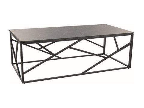 Журнальный столик Escada A III 120x60x40 см Серый Эффект Мрамора / Черный SIGNAL 8300 фото