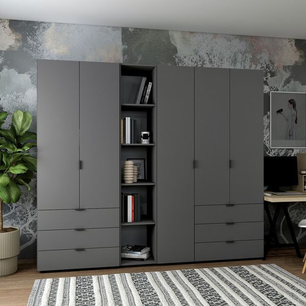Шафа Doros Гелар Комплект з Етажеркою 2+3 ДСП 42005057-1910256170 фото