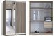 Шкаф-купе двухдверный ДСП/Зеркало Стандарт 4, LuxeStudio, С ящиками, 100x45x240 см фото 1