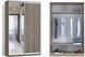 Шкаф-купе двухдверный ДСП/Зеркало Классик 2, LuxeStudio, 180x45x200 см фото 1