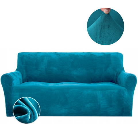 Защитный чехол на трехместный диван Diana Textile Plush Velvet al2045-3-seater-190-230-Biryuza фото