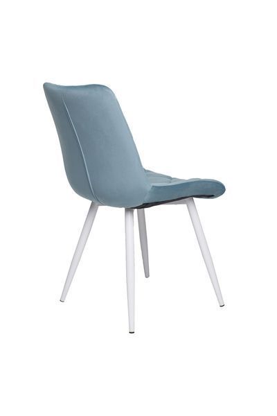 Стілець M-45 блакитний топаз + білий Vetro-M-45-blue-topaz-velur/white фото