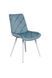 Стілець M-45 блакитний топаз + білий Vetro-M-45-blue-topaz-velur/white фото 1