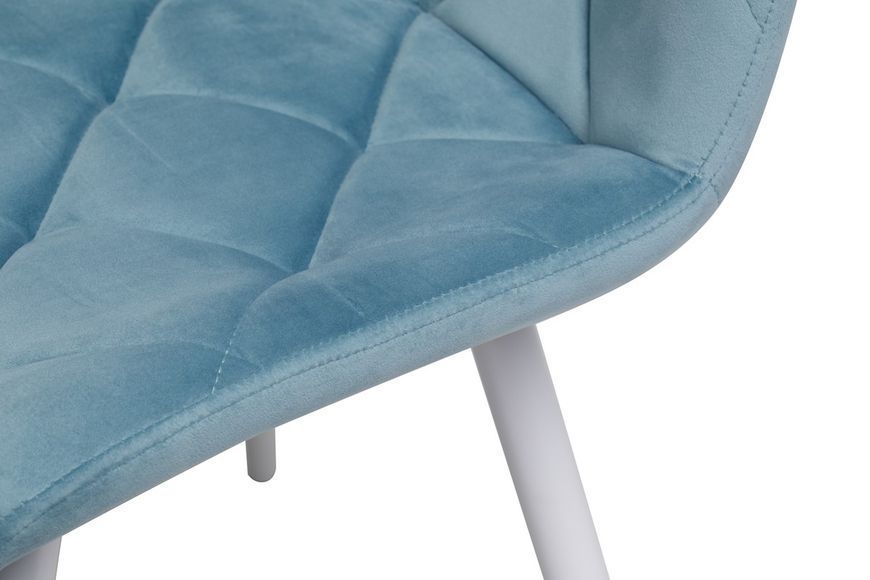 Стілець M-45 блакитний топаз + білий Vetro-M-45-blue-topaz-velur/white фото