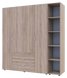 Комплект Doros Гелар з Етажеркою Дуб Сонома 4 ДСП 193.2x49.5x203.4 см (42005043) фото