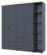 Комплект Doros Гелар з Этажеркою Графит 4 ДСП 193.2x49.5x203.4 см (42005063) 42005063-1910261378 фото 2