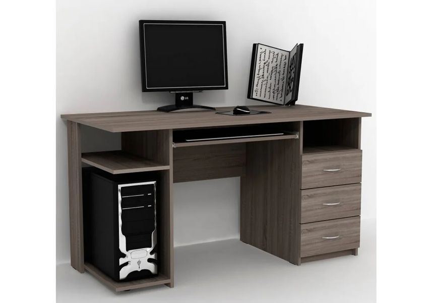 Стол компьютерный С511 Ольха LuxeStudio 136x68x74 см фото