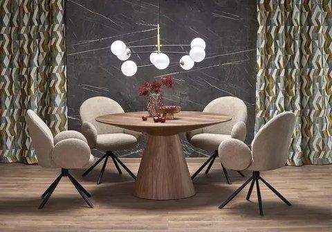 Стіл HENDERSON Горіх 136х136 см HALMAR 3707 фото
