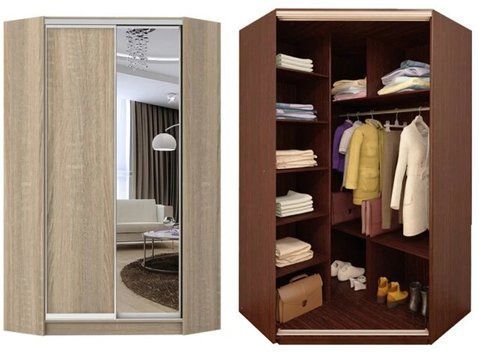 Шафа-купе кутова ДСП/Дзеркало, LuxeStudio a_m_l6072020-210-121 фото