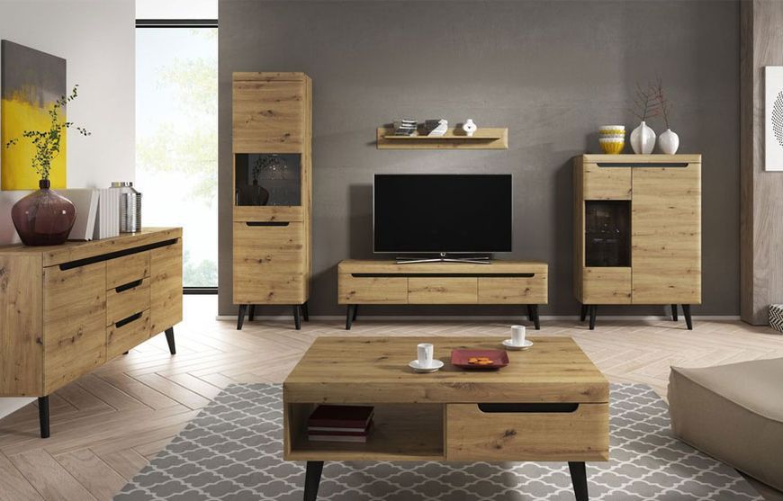 Витрина без подсветки NWT53 NORDI 53x40x197 см, светлое дерево Piaski_72789*001 фото