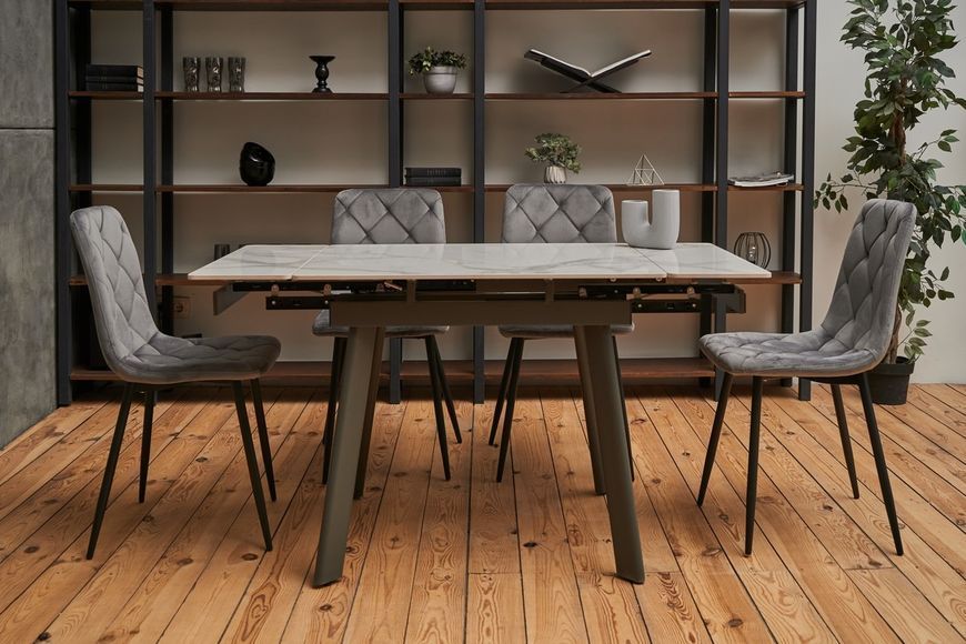 Cтул Vetro Mebel N-41 Велюр Vetro-N-41-dark-grey-velur/ black фото