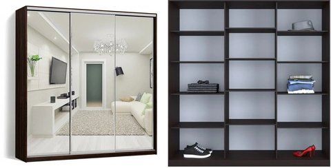 Шкаф-купе трехдверный Зеркало Классик 3, LuxeStudio a_m_l6072020-149-17 фото