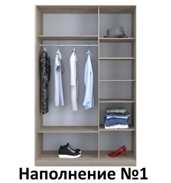 Шафа-купе дводверна Дзеркало/Дзеркало з піскоструминним малюнком Класік 1, LuxeStudio, З шухлядами, 100x45x210 см фото