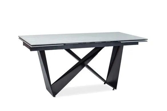 Стол Cavalli II Ceramic Белый / Черный 160(240)x90 см SIGNAL 1083 фото
